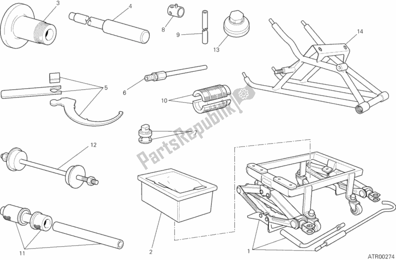 All parts for the 01c - Workshop Service Tools of the Ducati Superbike 1199 Panigale ABS Brasil 2014
